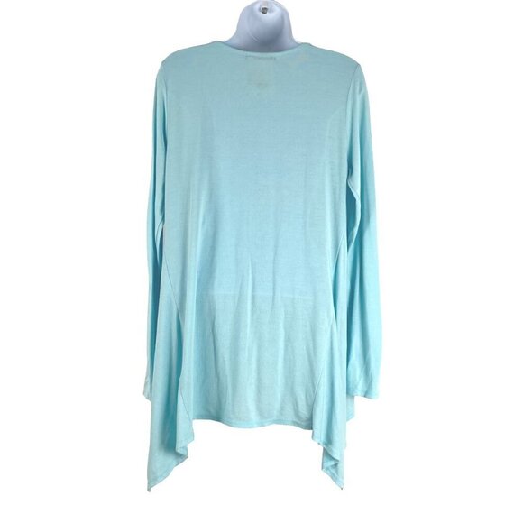 Fresh Produce Studio Top M/L Swimming Pool Blue Long Sleeve Solid NWT TP-2552 - Picture 5 of 11